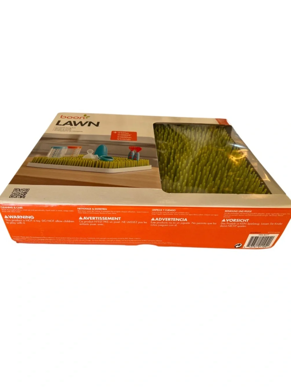 (NWT) Boon LAWN Countertop Baby Bottle Drying Rack in Green - Antimicrobial Tray